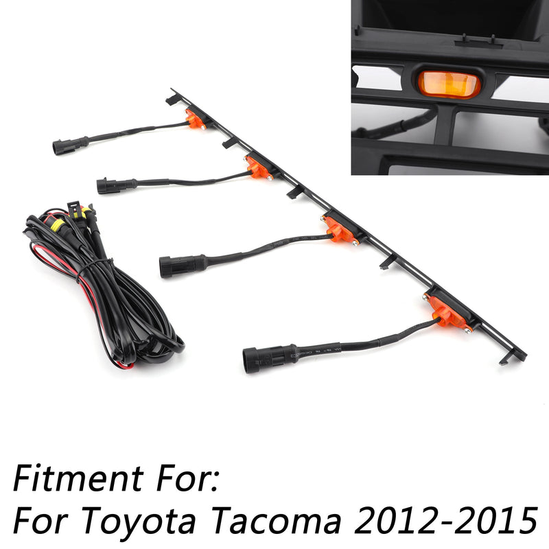 Tacoma 2012-2015 Toyota 4X Parachoques delantero Parrilla Rejilla Rejilla Luces LED Genérico