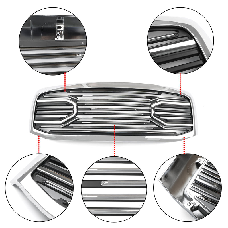 Ram 1500 Ram 06-08 2500+3500 06-09 Ram Big Horn Chrome Packaged Grill Replacement Grille Generic