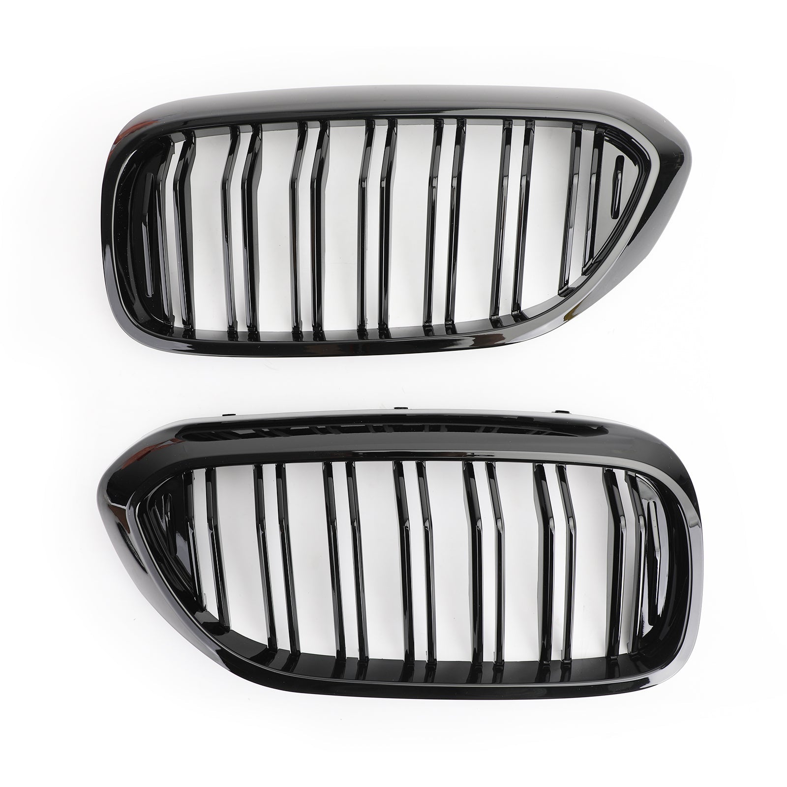 Front Kidney Grille Glossy Black Double Slat For BMW 5Series G30 G31 Sedan 17-19 Generic