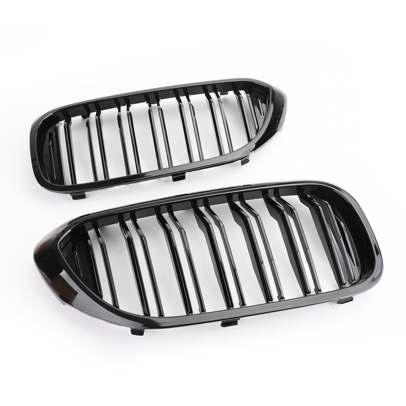 Front Kidney Grille Glossy Black Double Slat For BMW 5Series G30 G31 Sedan 17-19 Generic