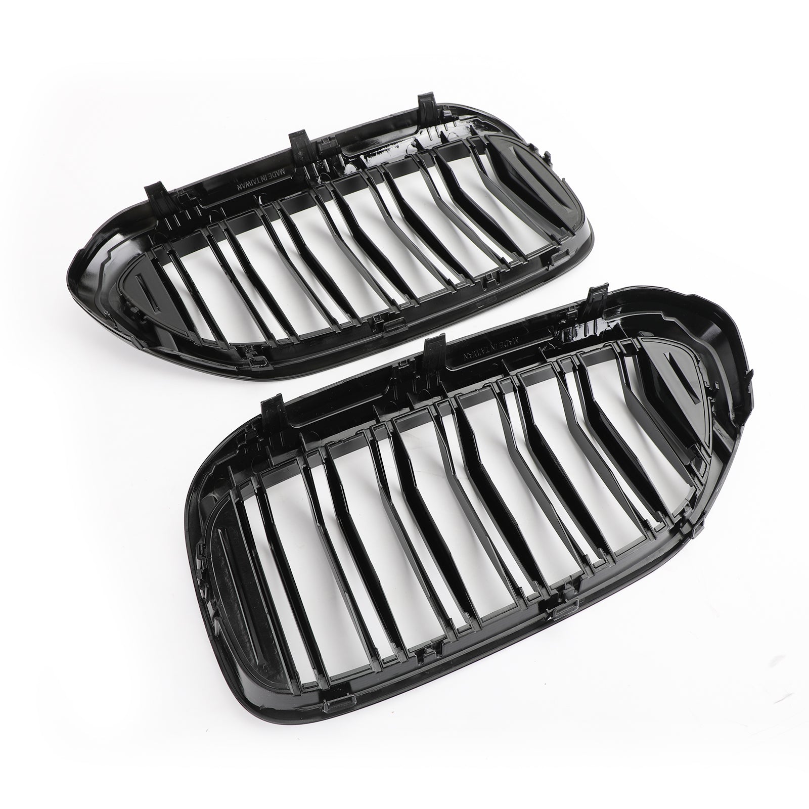 Front Kidney Grille Glossy Black Double Slat For BMW 5Series G30 G31 Sedan 17-19 Generic