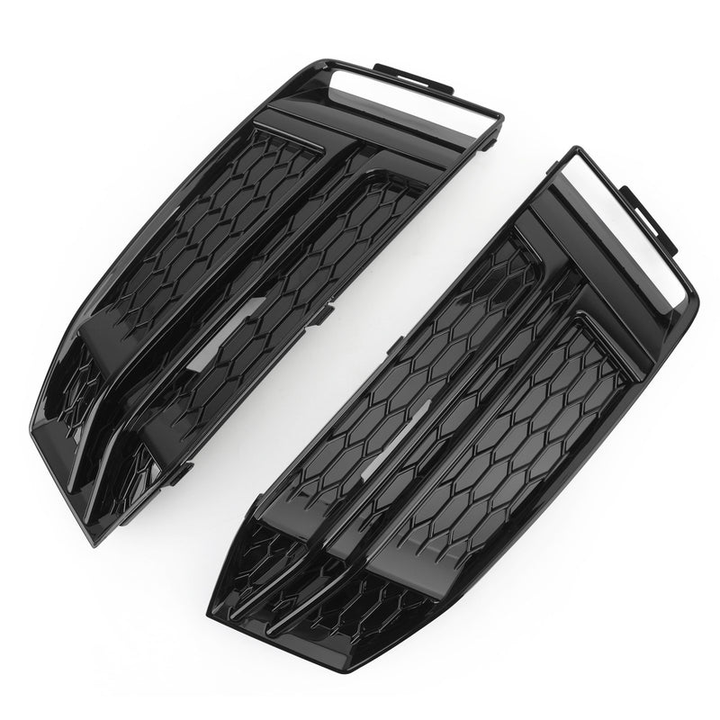 غطاء خفيف للضباب الأمامي أسود مناسب لأودي A4 B9 S-LINE 2016-2018 مصبغة ممتصة للصدمات عام 