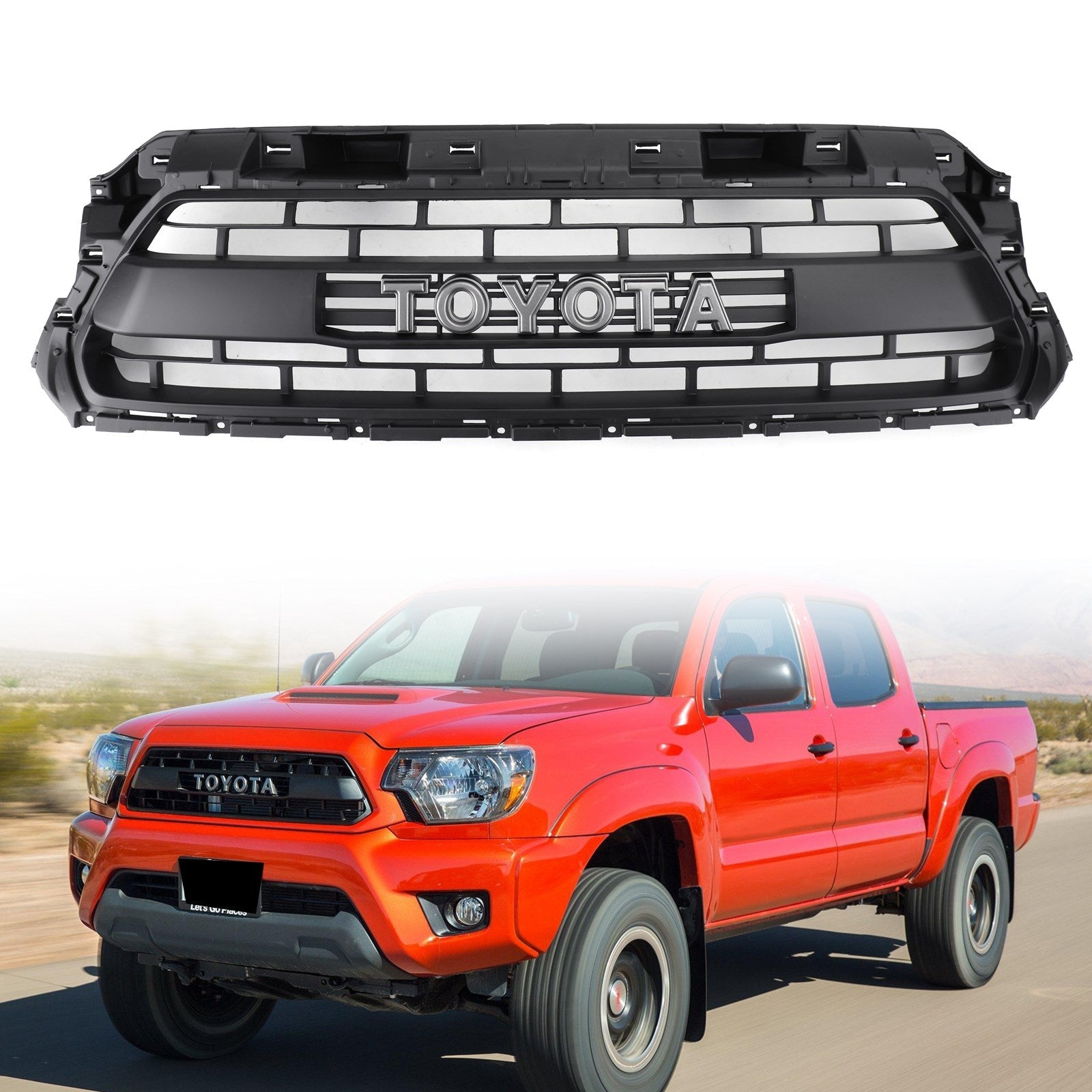 2012-2013-2014-2015 Toyota Tacoma Honeycomb Grill Replacement Grille Generic