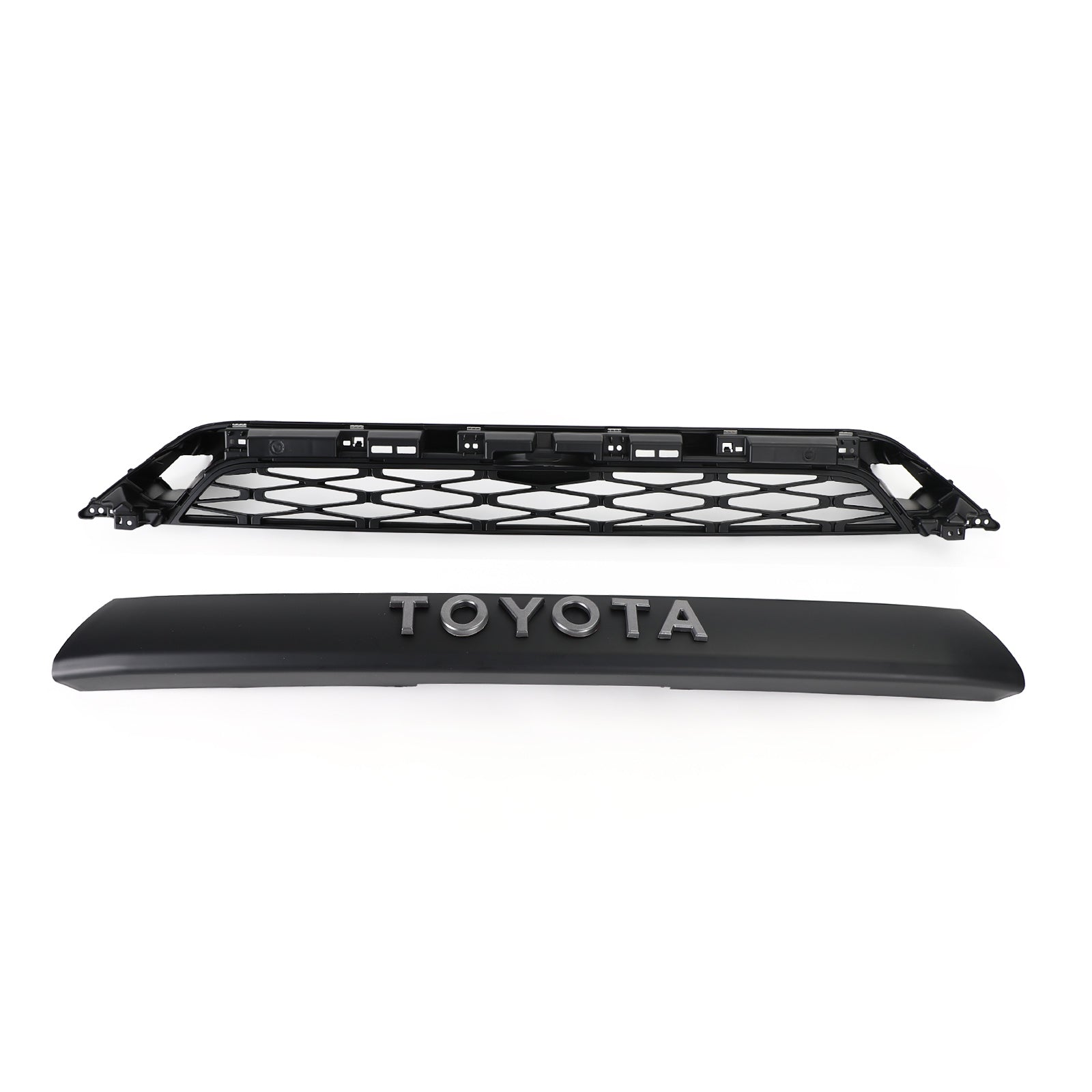 Toyota 4Runner 2020-2024 TRD PRO Black 2 Piece Front Bumper Grille Grill Generic