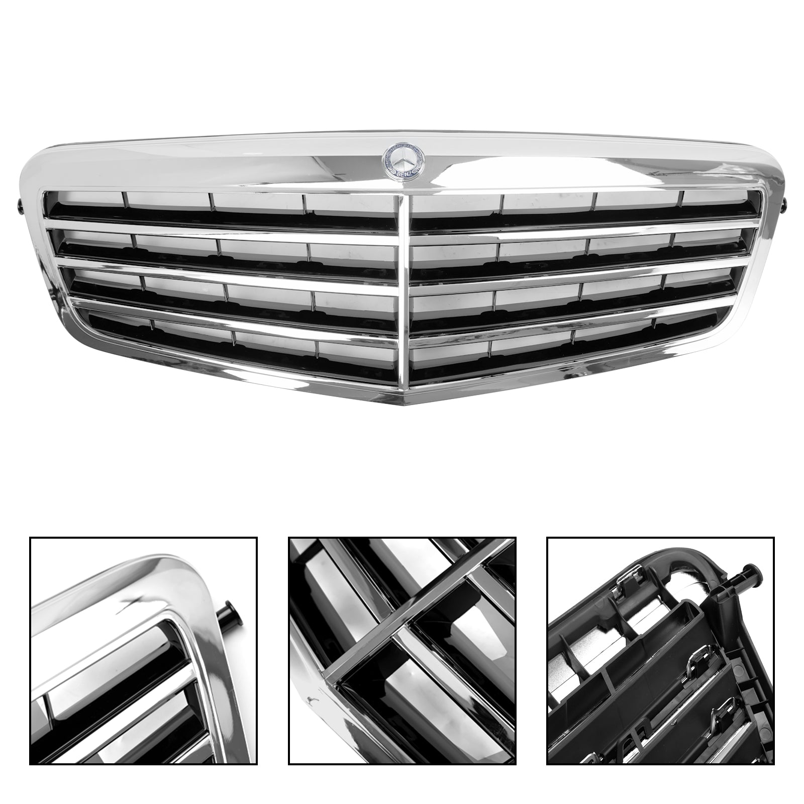 Mercedes-Benz E Class W212 E350 E550 2010-2013 Chrome Front Grill Grille Fit