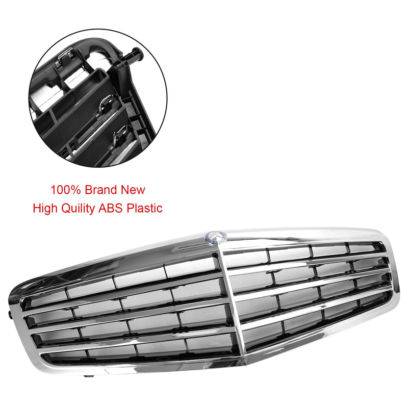 مرسيدس بنز الفئة E W212 E350 E550 2010-2013 شبكة شواء أمامية من الكروم مناسبة