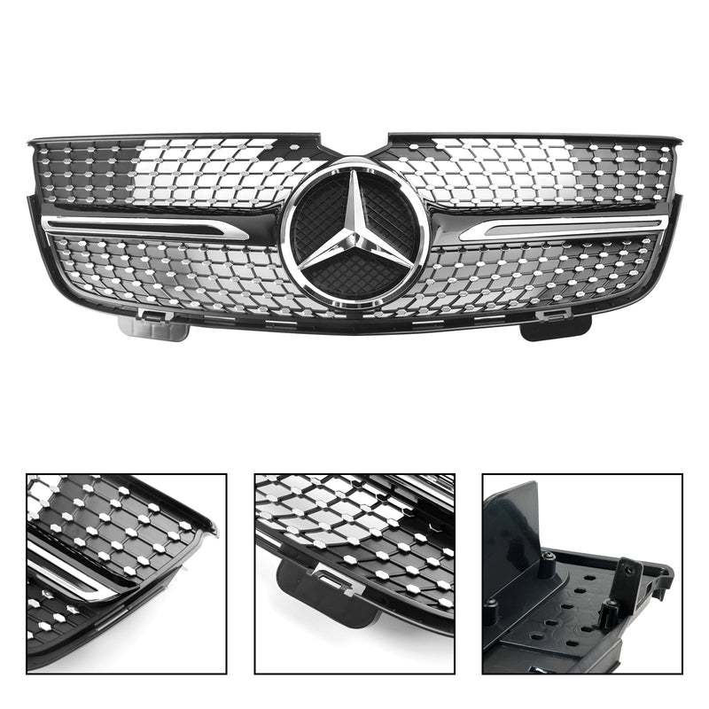 Rejilla de parachoques delantero de diamantes Mercedes Benz Clase GL X164 GL350 2010-2012