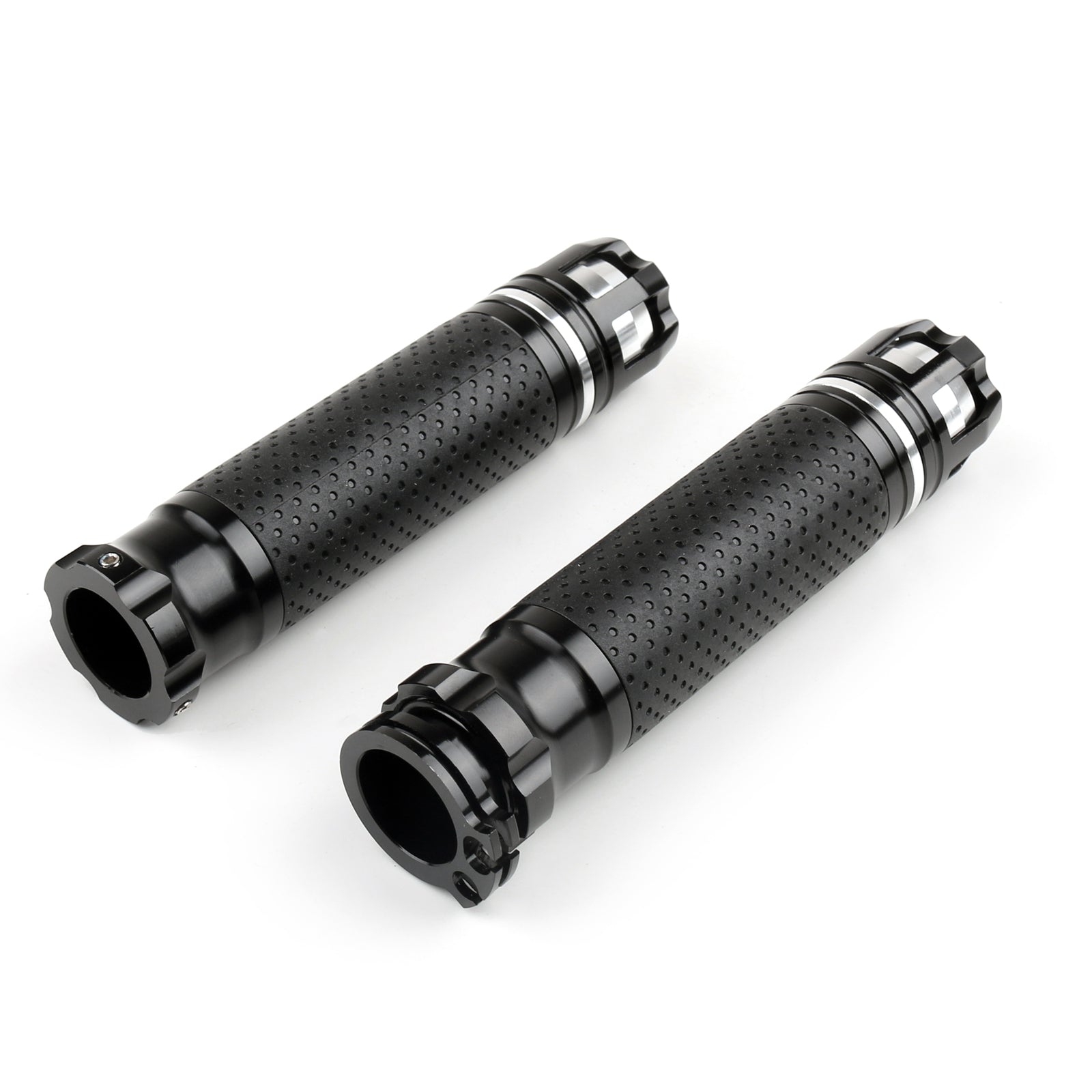 7/8 22mm Motorcycle Racing Bike Custom Rubber Gel CNC Aluminum Hand Grips 1Pair