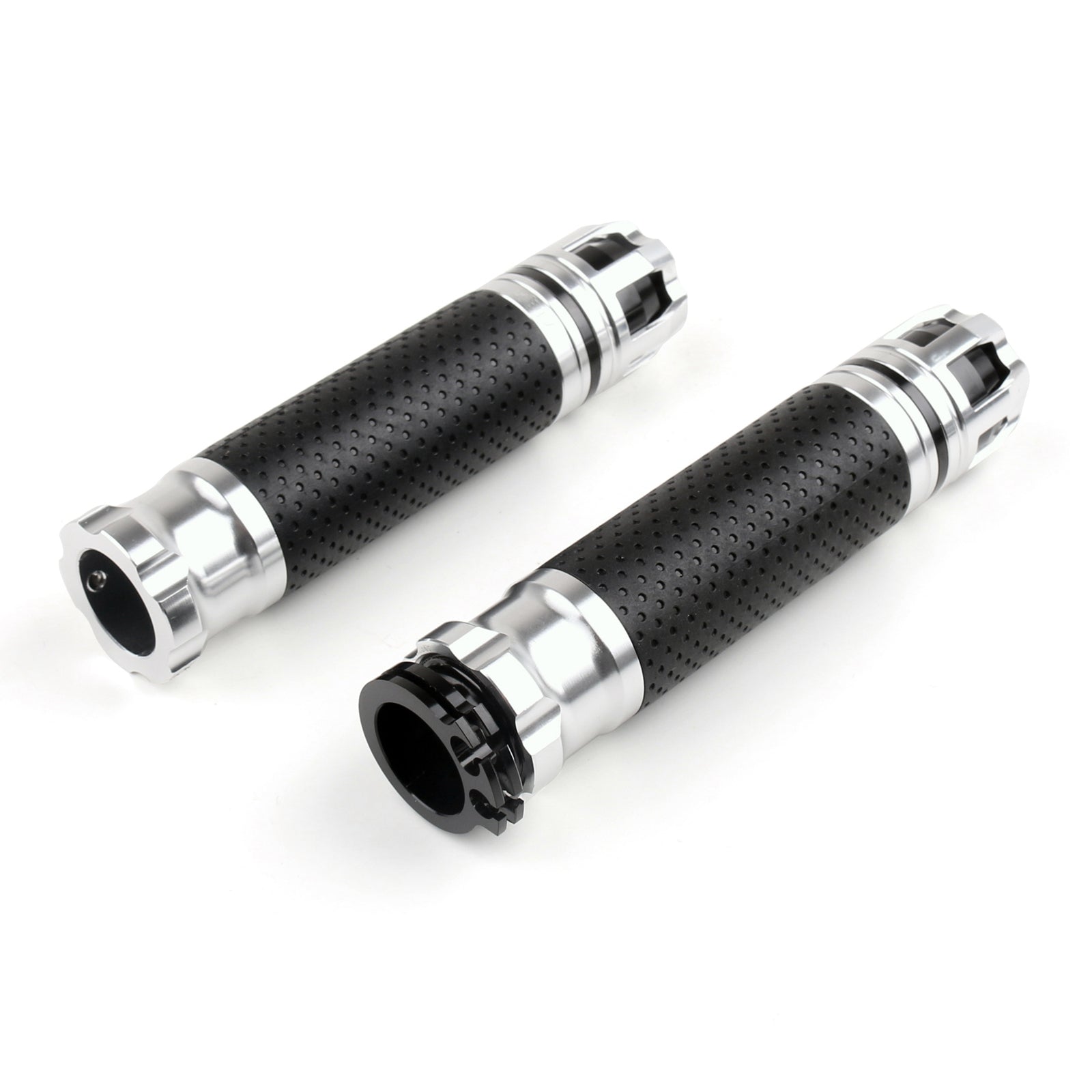 7/8 22mm Motorcycle Racing Bike Custom Rubber Gel CNC Aluminum Hand Grips 1Pair Generic