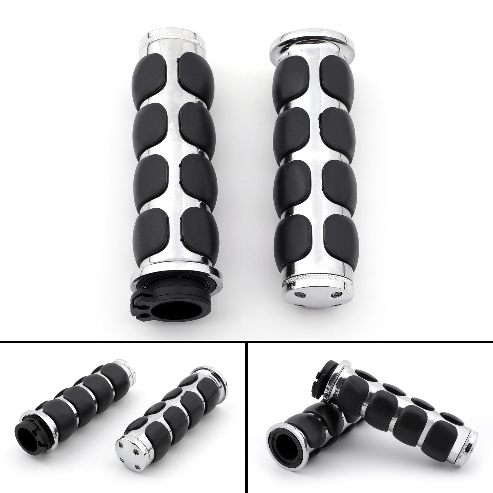 Motorcycle 1 Hand Grips For Honda Suzuki Yamaha Kawasaki Harley Chopper Cruiser Generic