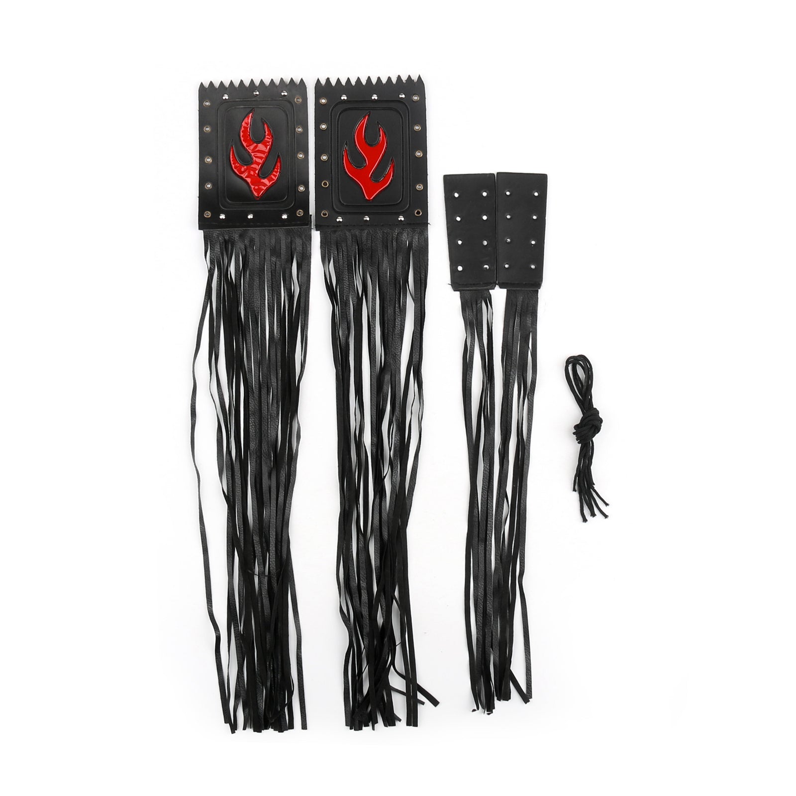 Motorcycle Leather Handlebars Grip Lever Covers Fringe Clutch Brake Fit ...