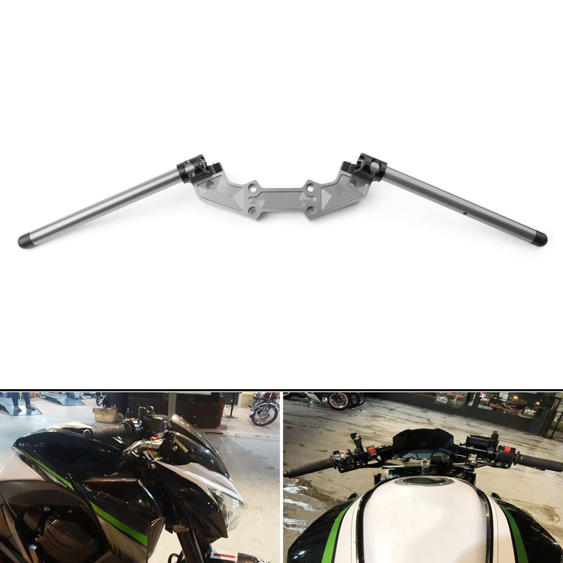 Placa adaptadora de clip CNC y kit de manillar de 22 mm para Kawasaki Z800 2013-2018 Genérico