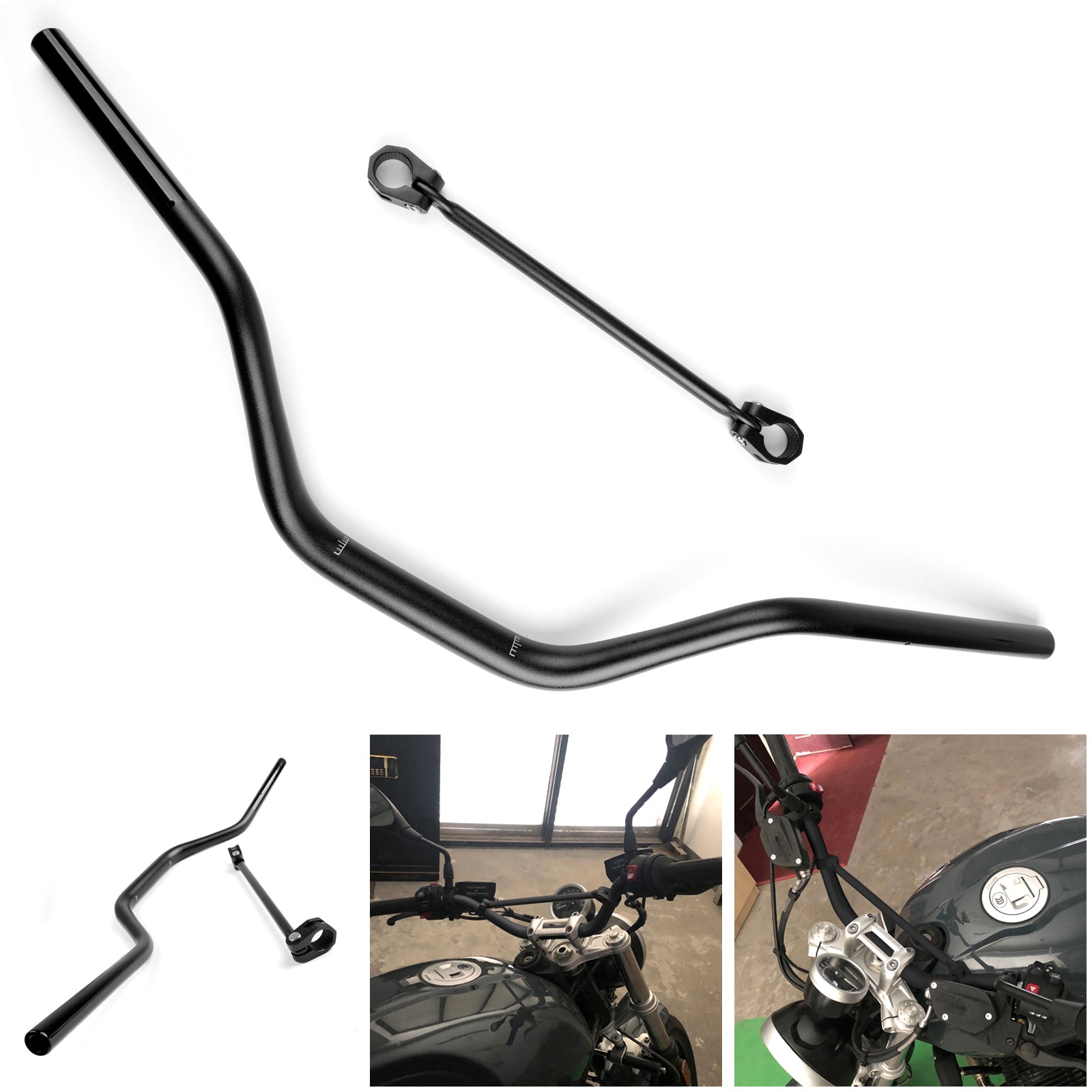 7/8 22mm Motorcycle Handlebars High-Rise Drag Bar For BMW R NINE T 217 218 CH