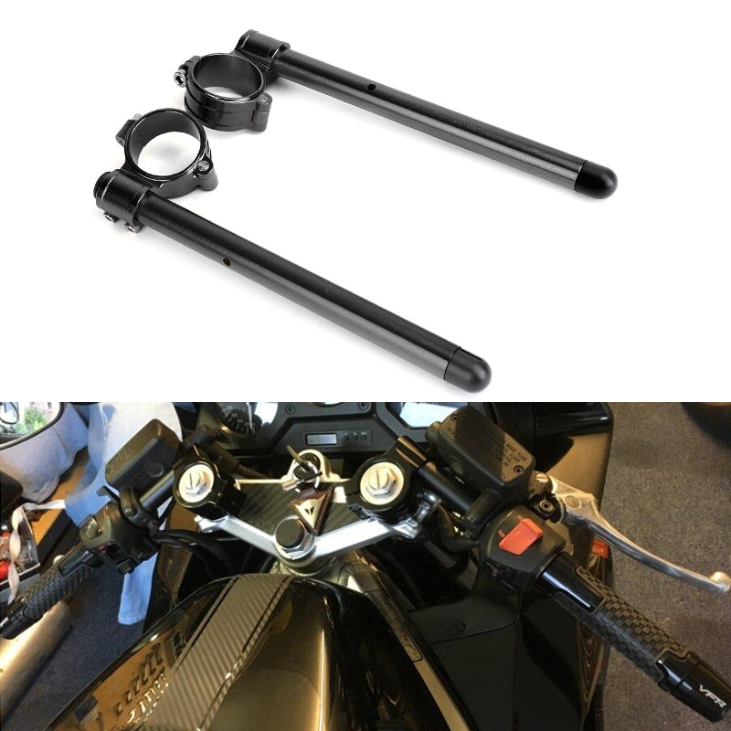 Cafe Racer CNC 7/8 Handlebar Racing Adjustable 50mm Clip On Fork Motorcycle Generic