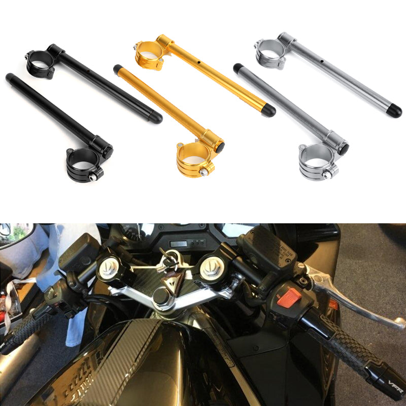 Cafe Racer CNC 7/8 Handlebar Racing Adjustable 50mm Clip On Fork Motorcycle