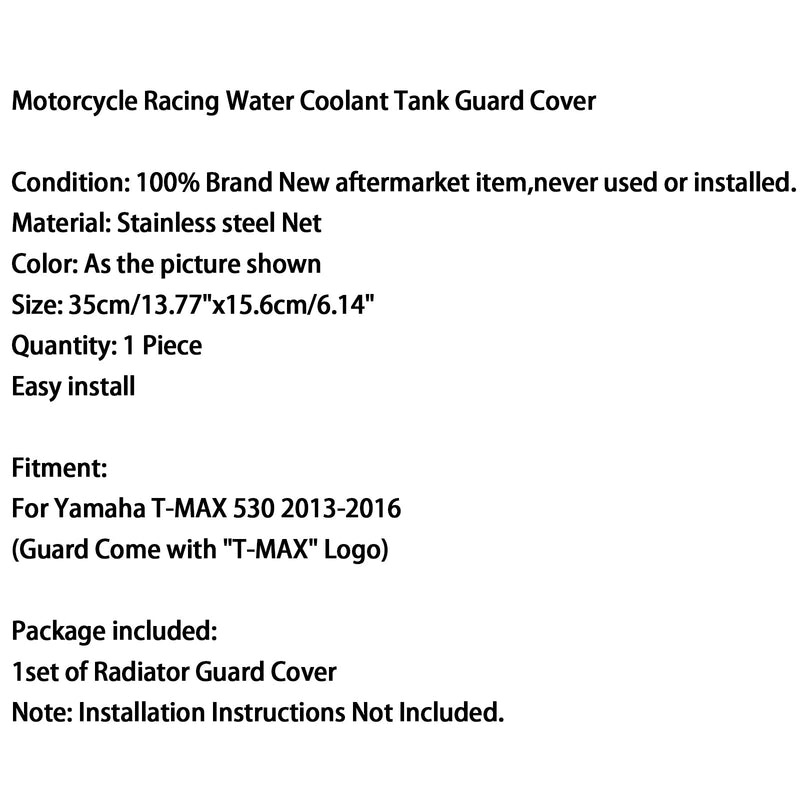 Protector de cubierta de rejilla de radiador para Yamaha TMAX530 T-MAX530 13-16 genérico