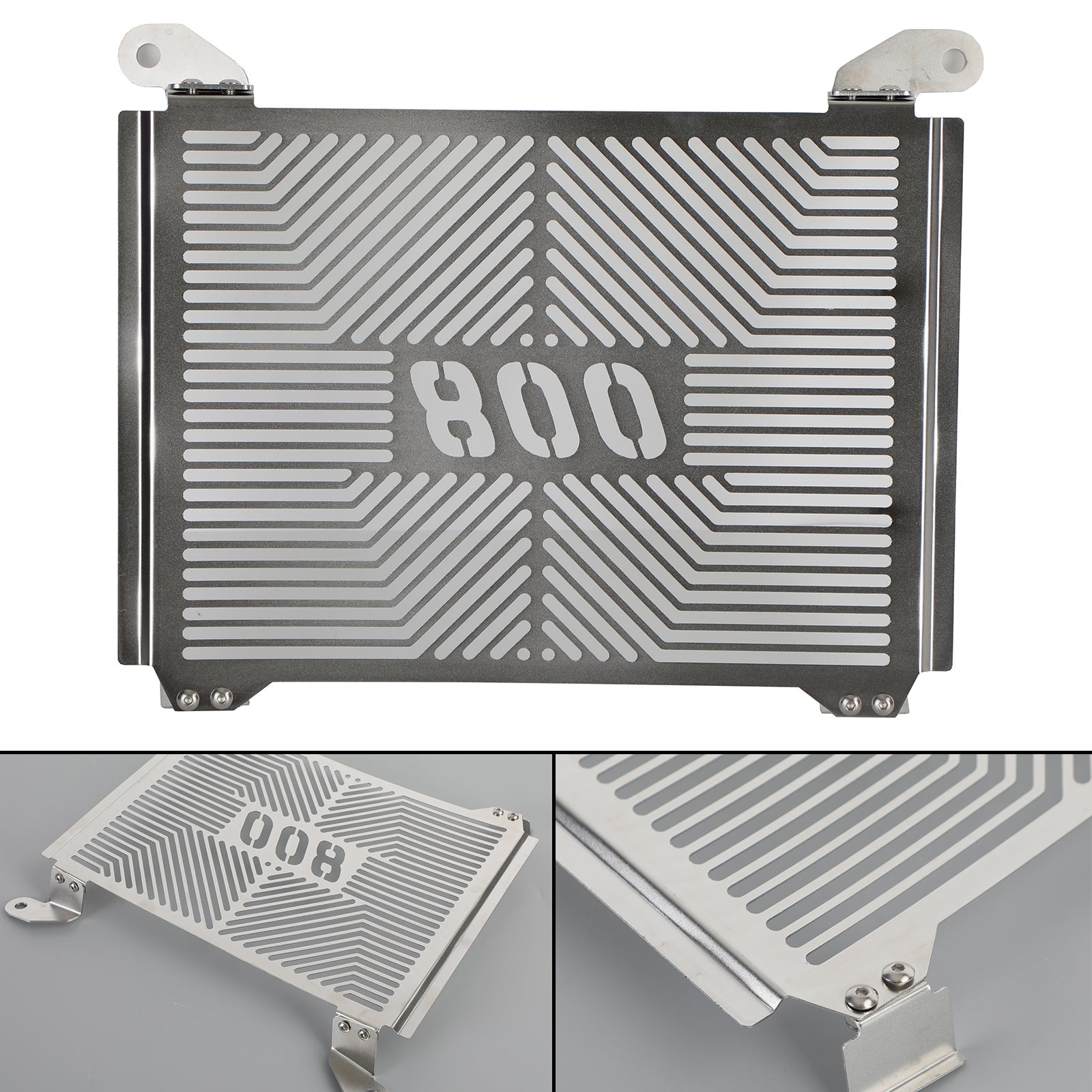 Radiator Guard Cover Protector Stainless Steel Fit For CFMOTO 800MT 21-22 Silver Generic