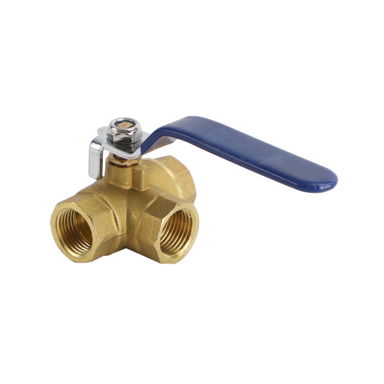 3 Way Ball Valve Three T Port NPT Brass Female Type For Water Oil And Gas