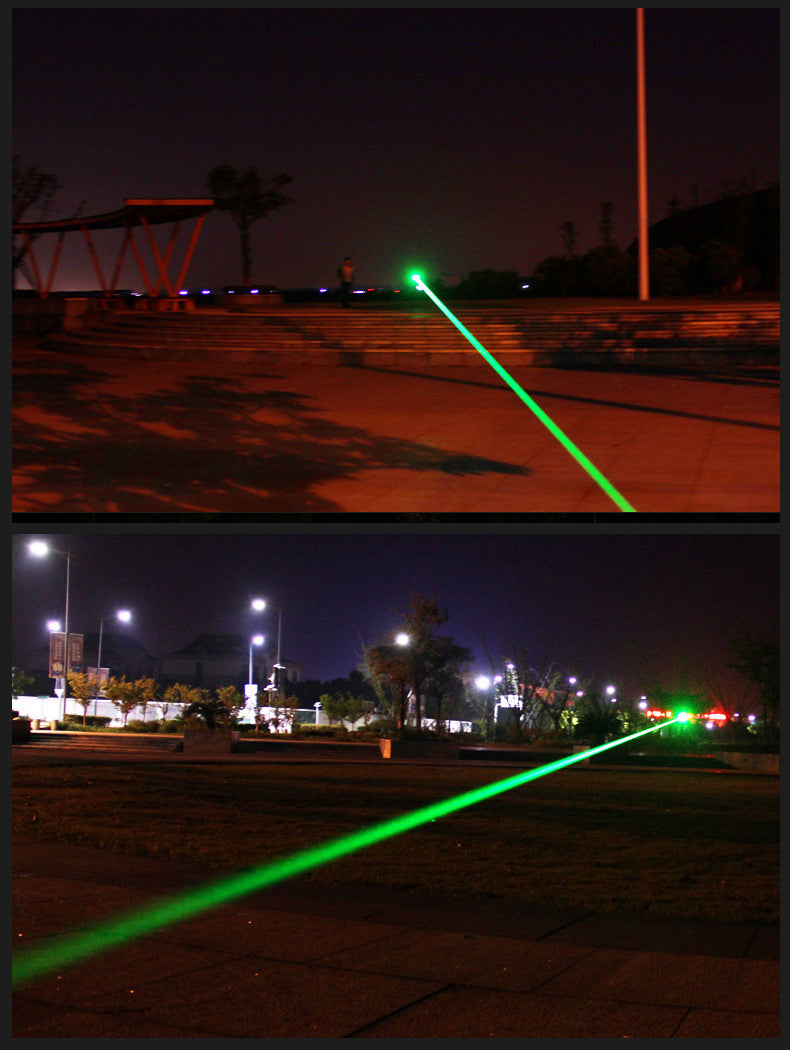عالية الطاقة العسكرية 1 ميجا واط 532 نانومتر مؤشر الليزر الأخضر القلم شعاع ضوء الليزر المرئي