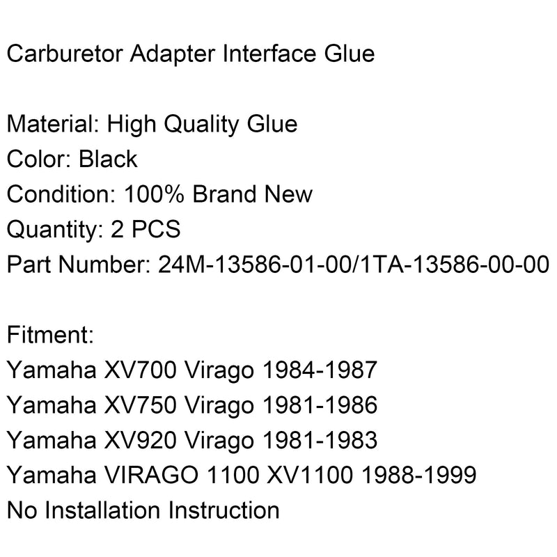 Carburetor Intake Manifold Boots For Yamaha XV75/92/7 Virago 11 XV11
