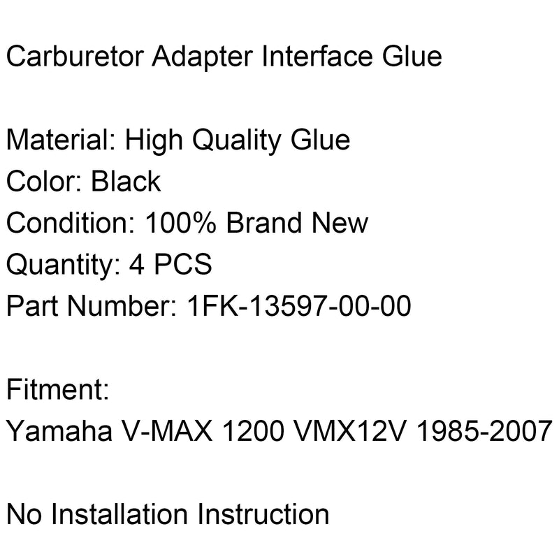 Carburetor Intake Flange Boot Set For Yamaha Vmax VMX12 85-7 1FK-13597--