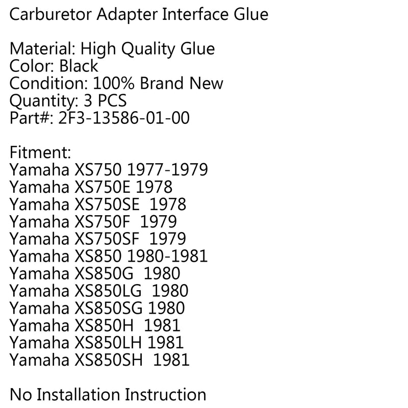 Carb Intake Manifold Boots 2F3-13586-1- For Yamaha XS75 77-79 XS75SE XS85