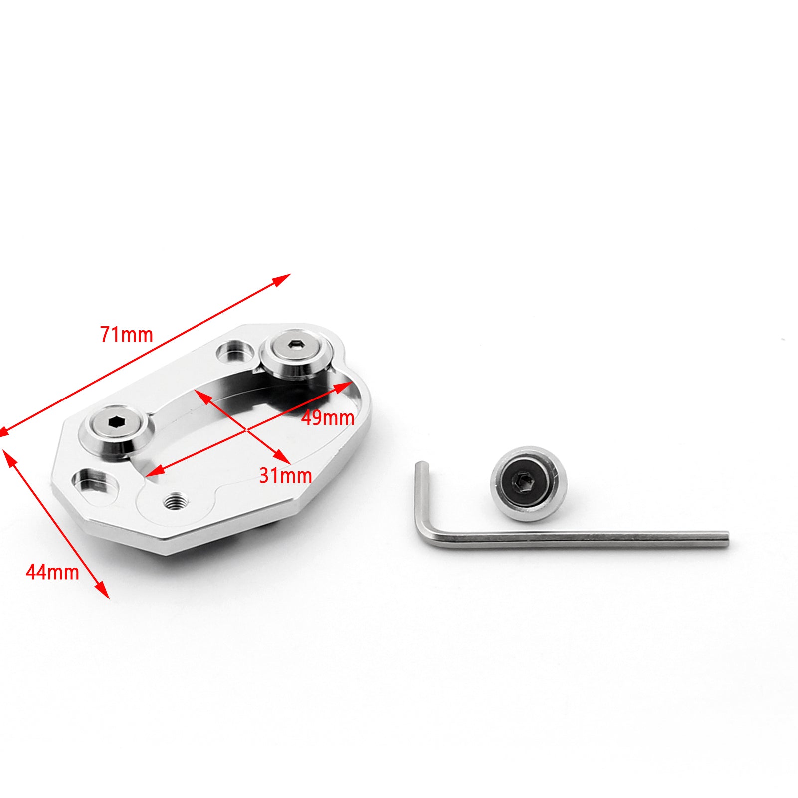 Almohadilla de placa de soporte lateral para Kawasaki ZX 6R 10R Z1000 ER6N/F Z800 VERSYS genérico