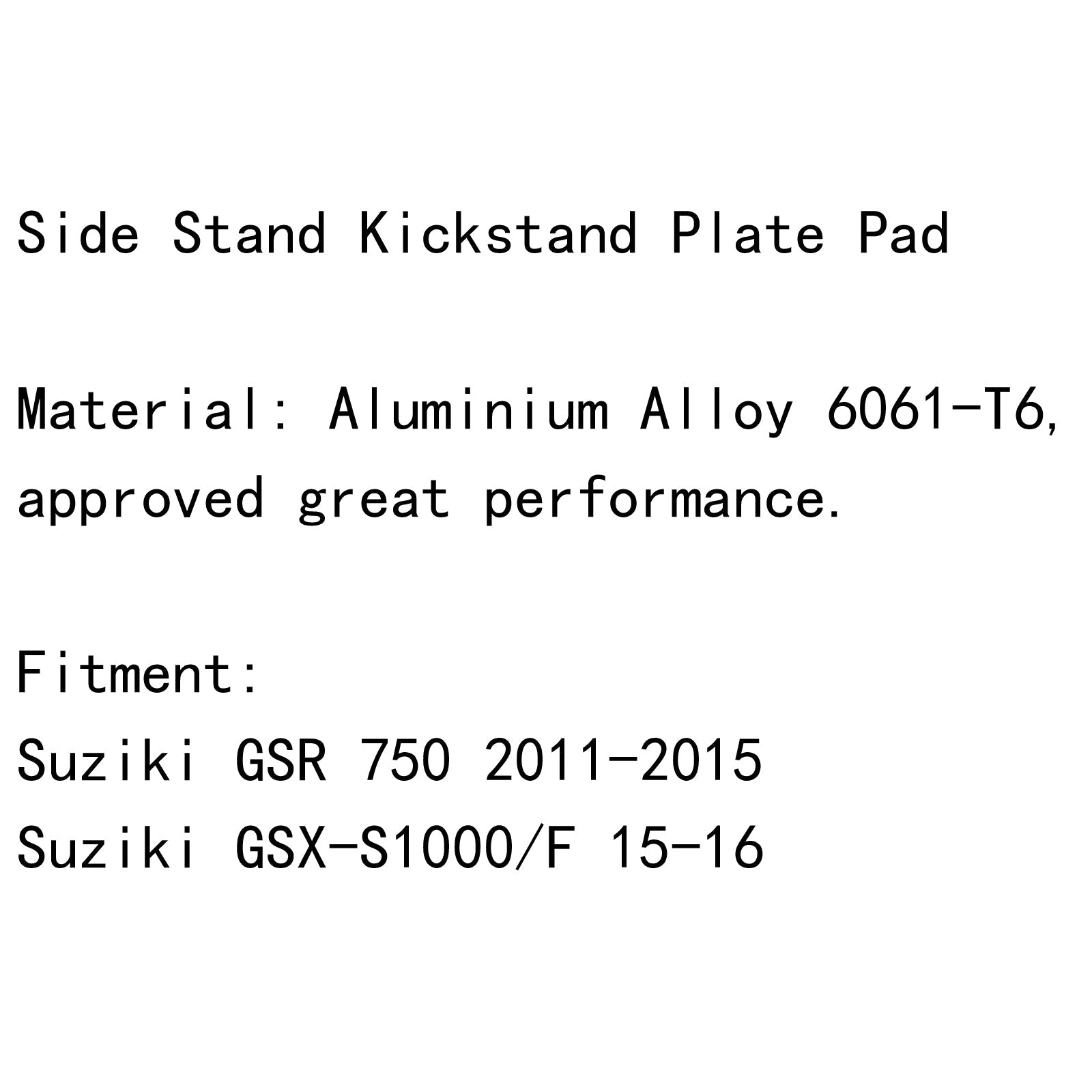 Side Kickstand Stand Extension Plate For Suzuki GSR 750 11-15 GSX-S1000/F 15-16 Generic