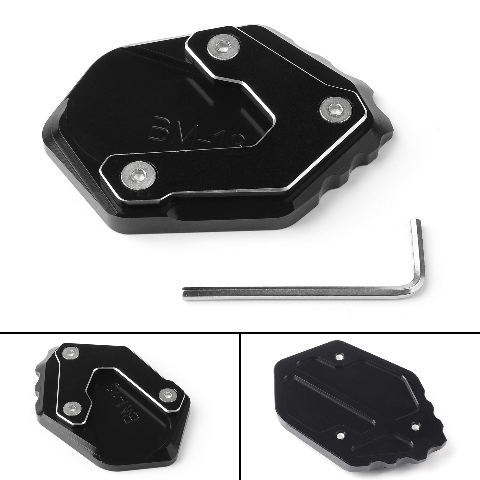 Almohadilla de extensión de placa de soporte lateral para BMW R1200GS LC 2013-18 F750GS 18-19 genérico