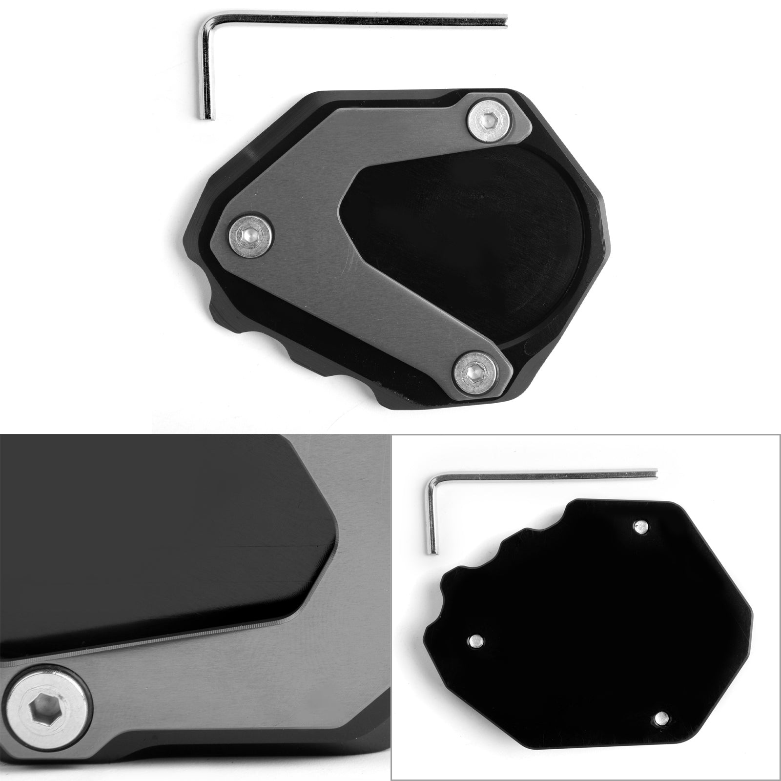 Almohadilla de extensión de soporte lateral de pata de cabra para BMW R NINE T 2014-2017 R1200RT 2004-2013 genérico