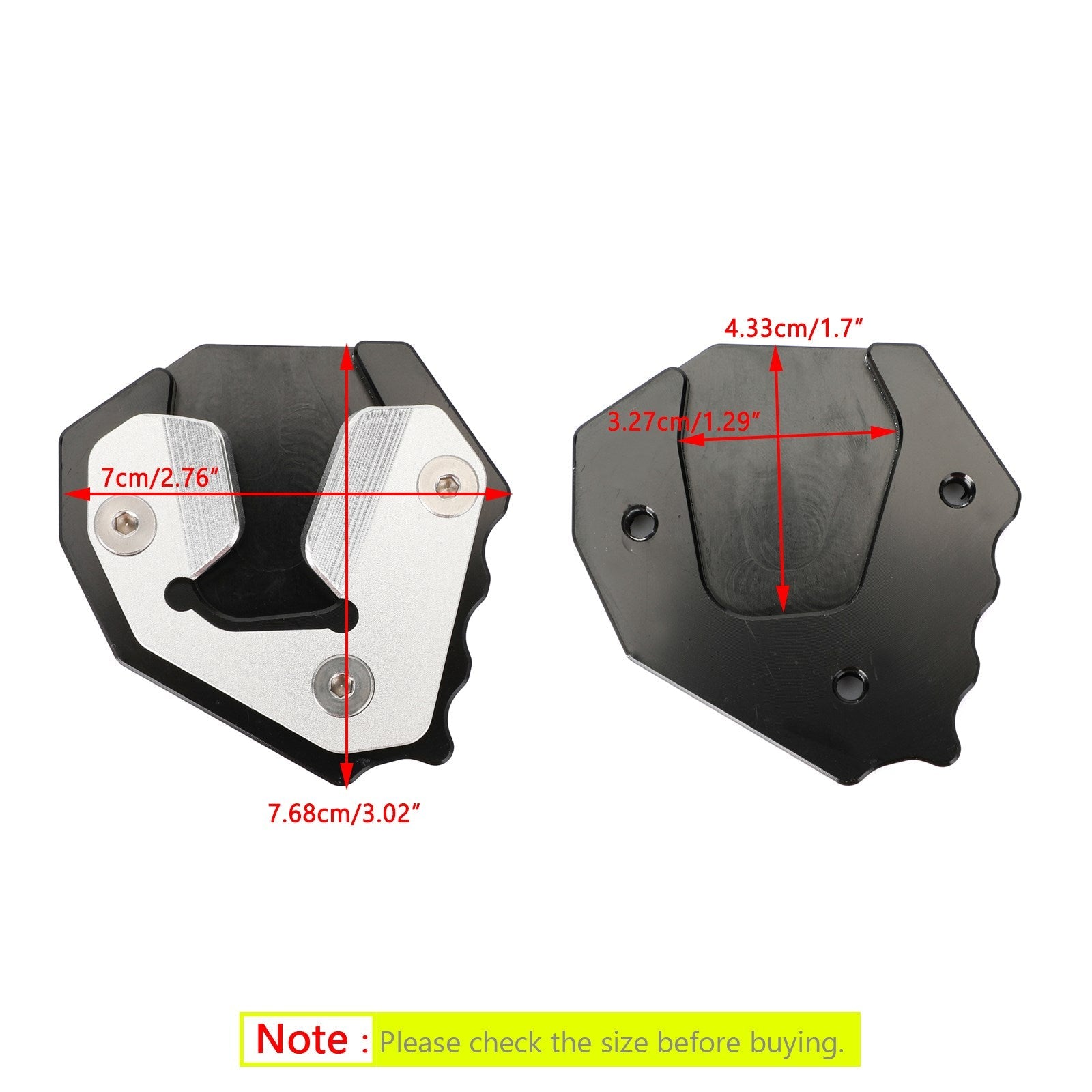 Almohadilla ampliadora de extensión de soporte CNC para BMW S1000XR 2015-2017 soporte lateral Genérico