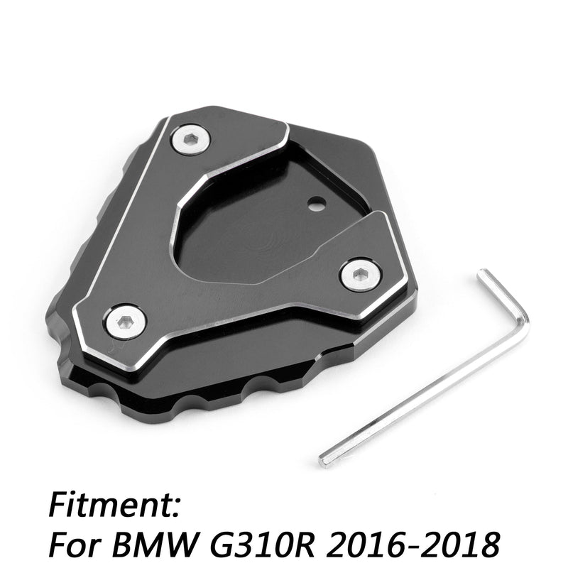 Almohadilla base de ampliación de extensión de soporte lateral con pata de cabra CNC para BMW G310R 2016-2018 Genérico
