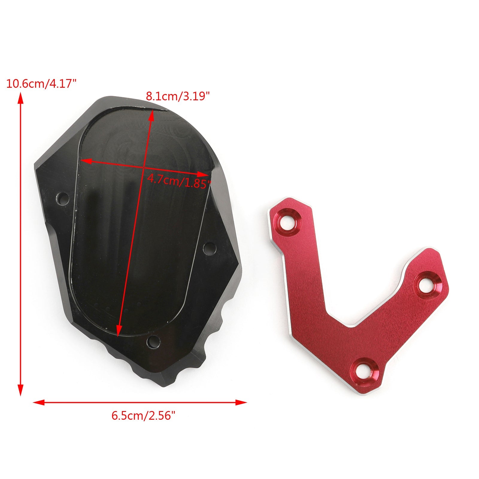 Almohadilla de extensión de placa de soporte lateral de soporte CNC para BMW R1200 GS ADV 2017-2018 genérico