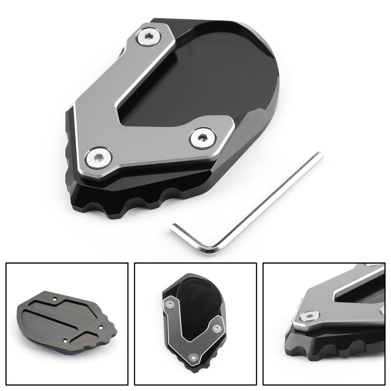 Almohadilla de extensión de placa de soporte lateral de soporte CNC para BMW R1200 GS ADV 2017-2018 genérico