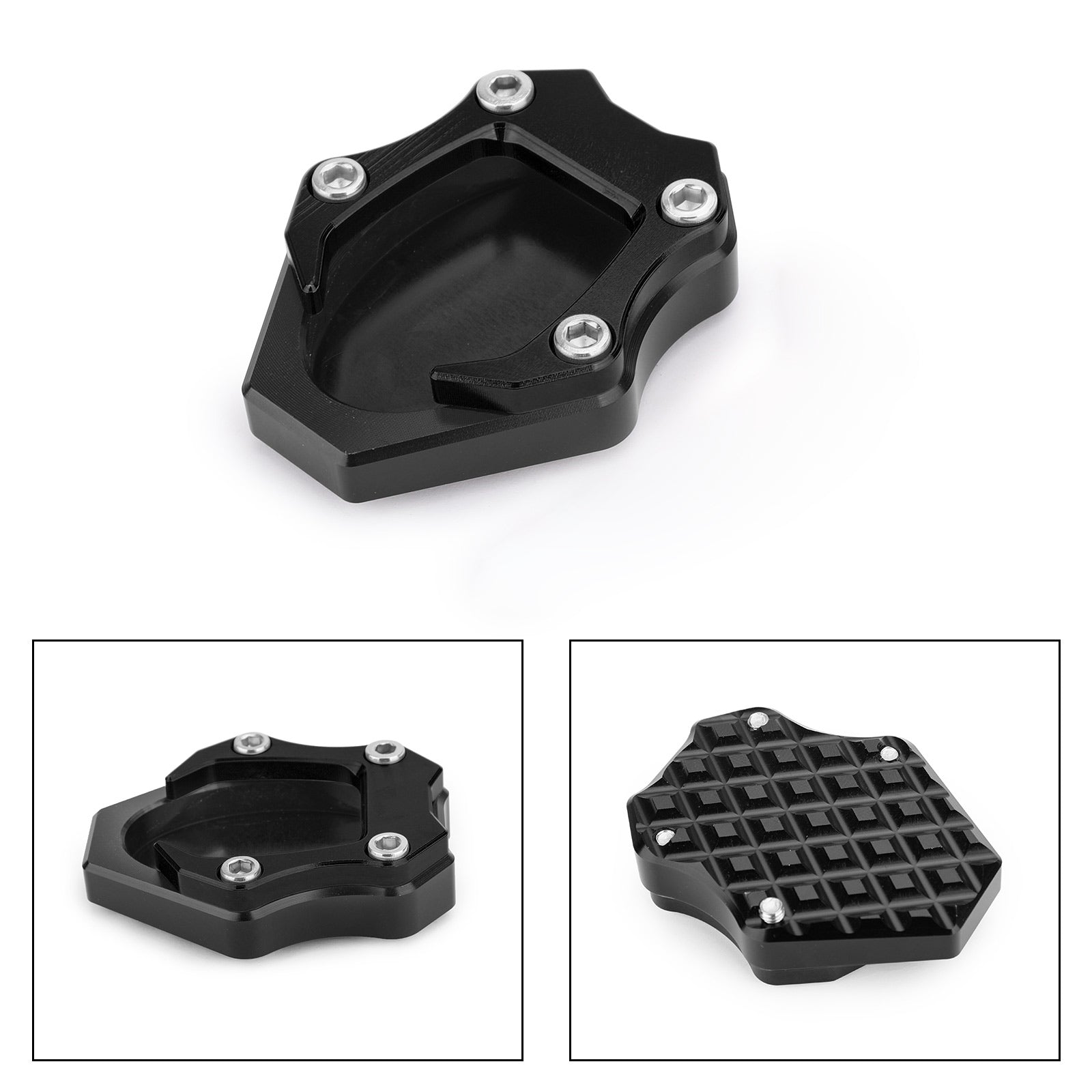 CNC Kickstand Side Stand Plate Extension Pad For Kawasaki 2018 Ninja 400 250 Generic