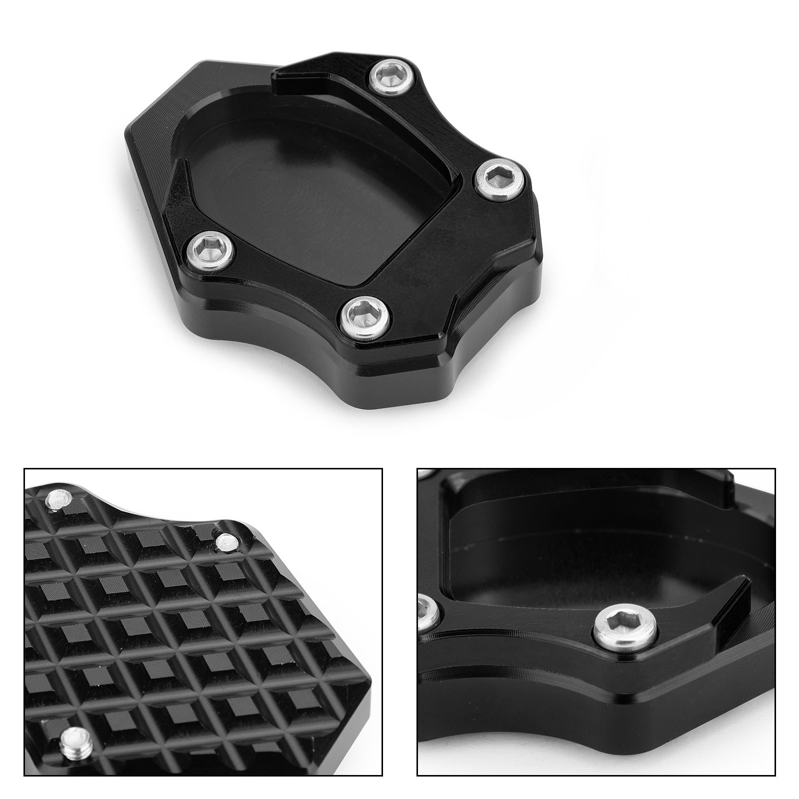 CNC Kickstand Side Stand Plate Extension Pad For Kawasaki 2018 Ninja 400 250 Generic