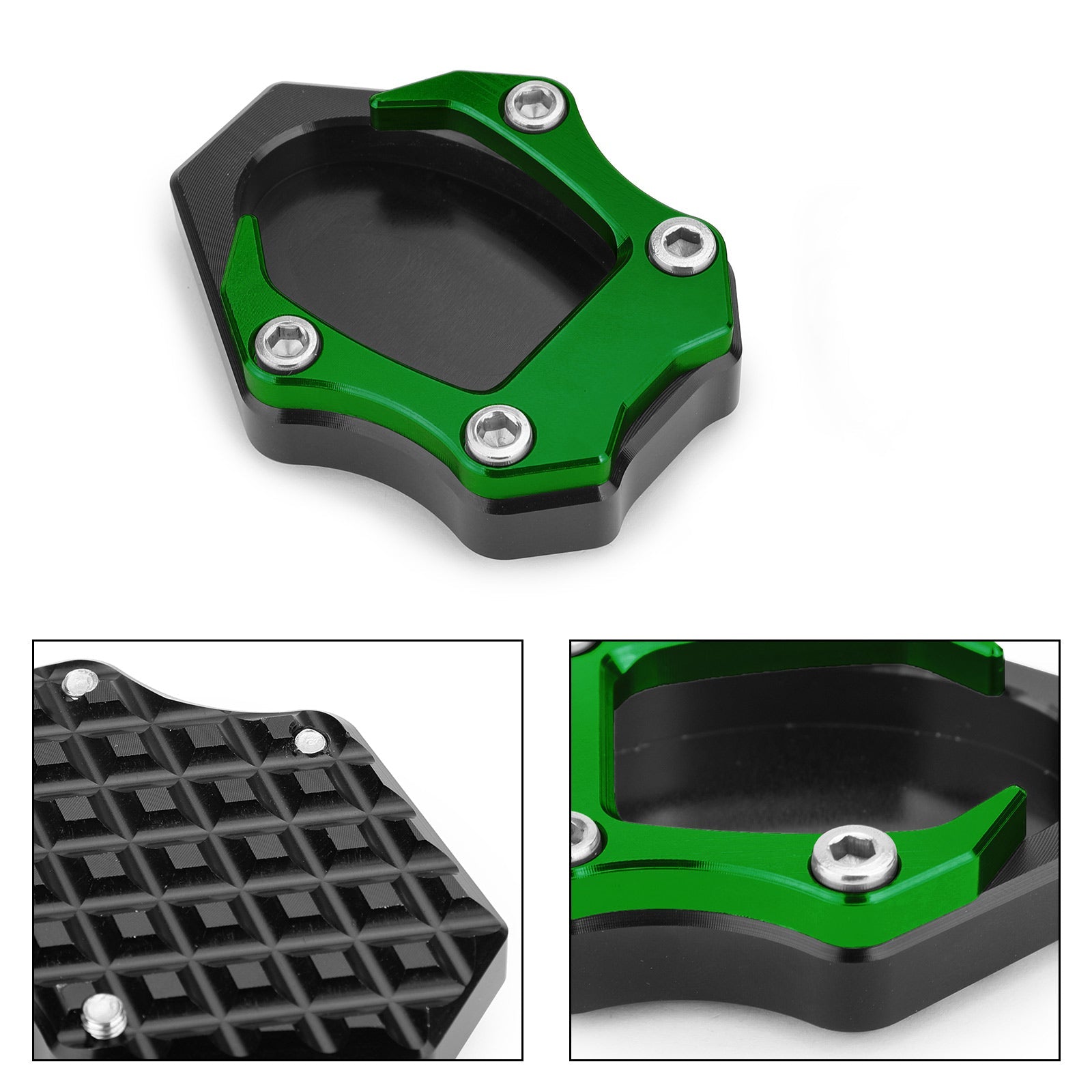 CNC Kickstand Side Stand Plate Extension Pad For Kawasaki 2018 Ninja 400 250 Generic