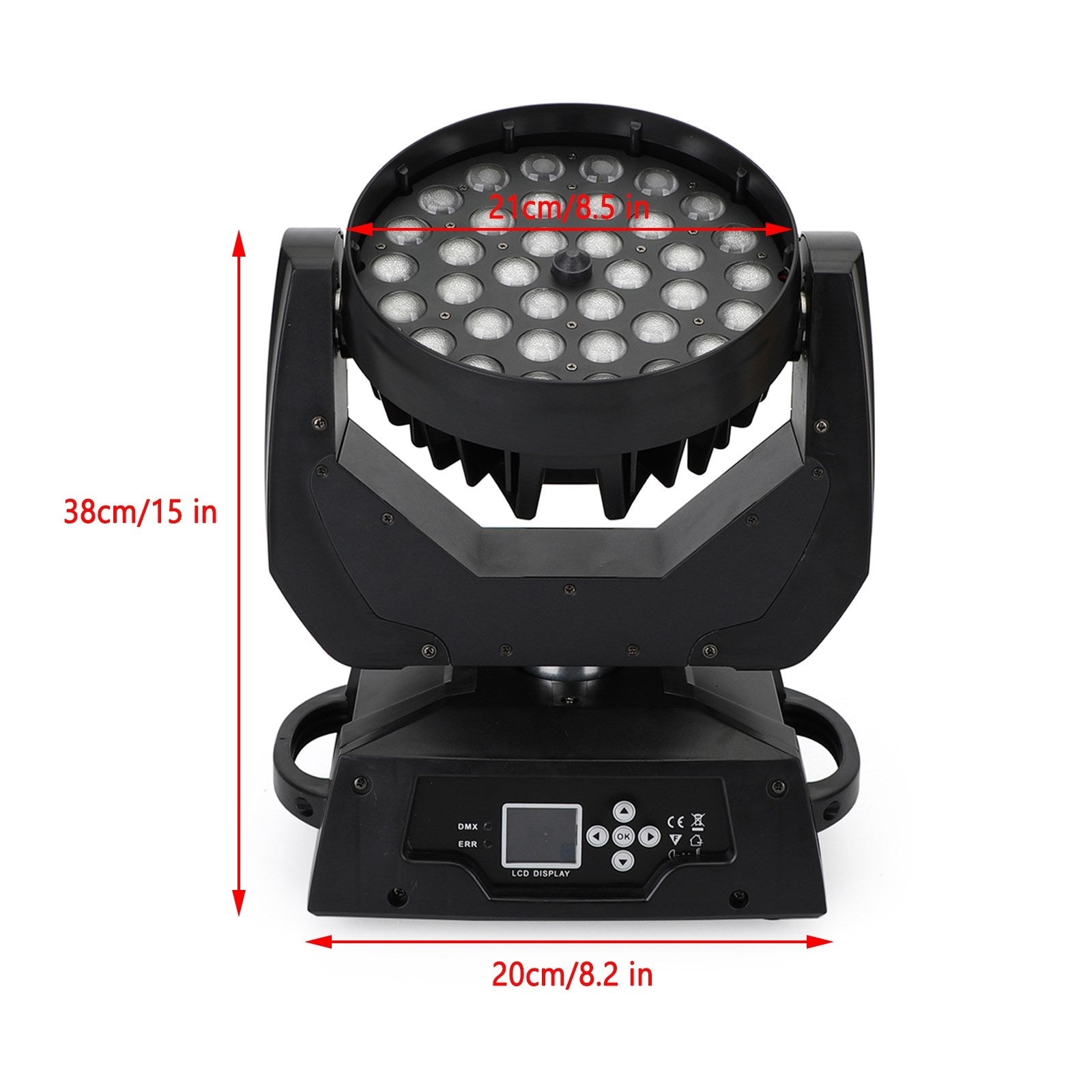 36 x 10W RGBW 4 en 1 LED Zoom Cabeza móvil 360W Lavado Etapa Luz DMX 15CH DJ Fiesta