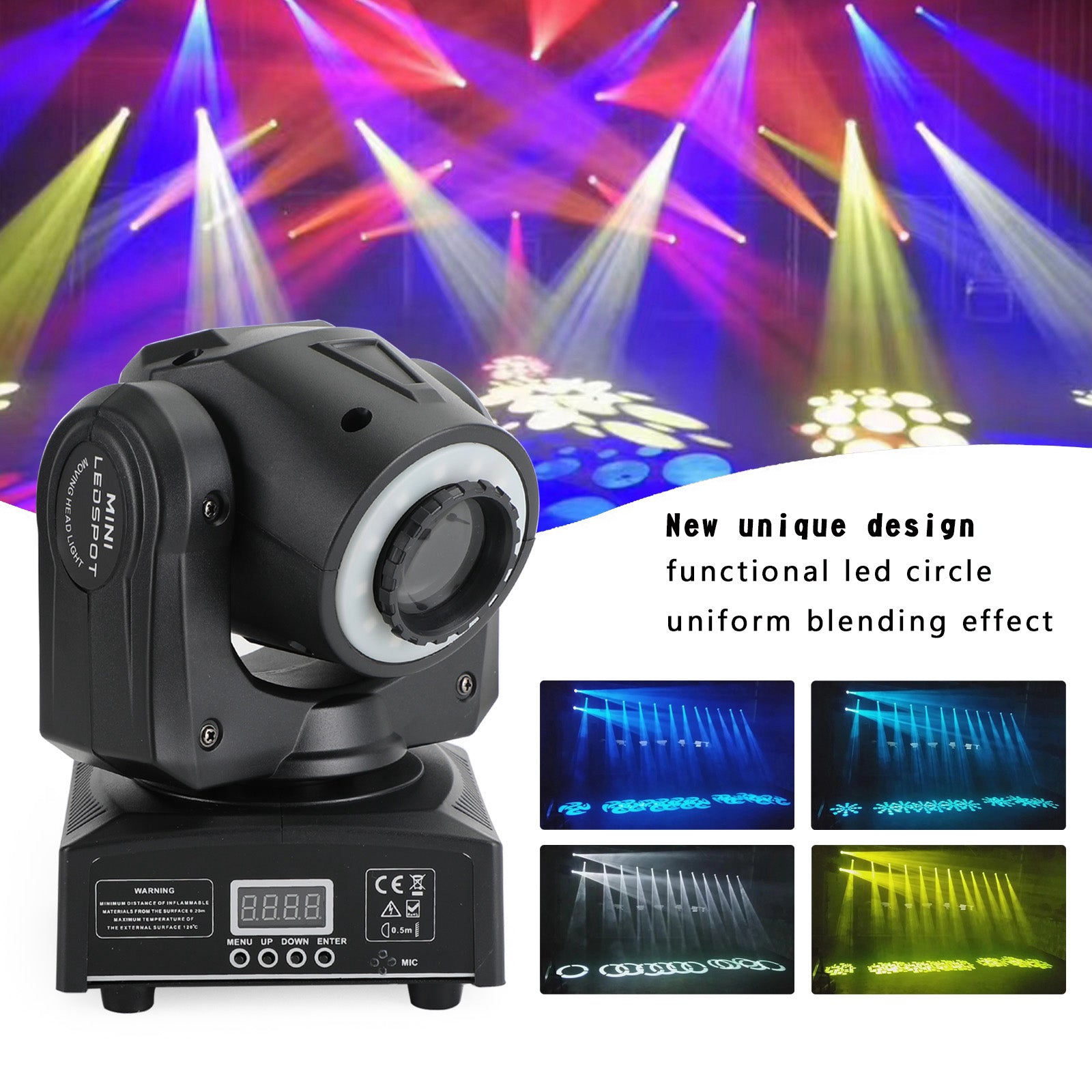 Moving Head Lights DJ Disco 100W LED DMX512 Beam RGBW GOBO Stage Lights