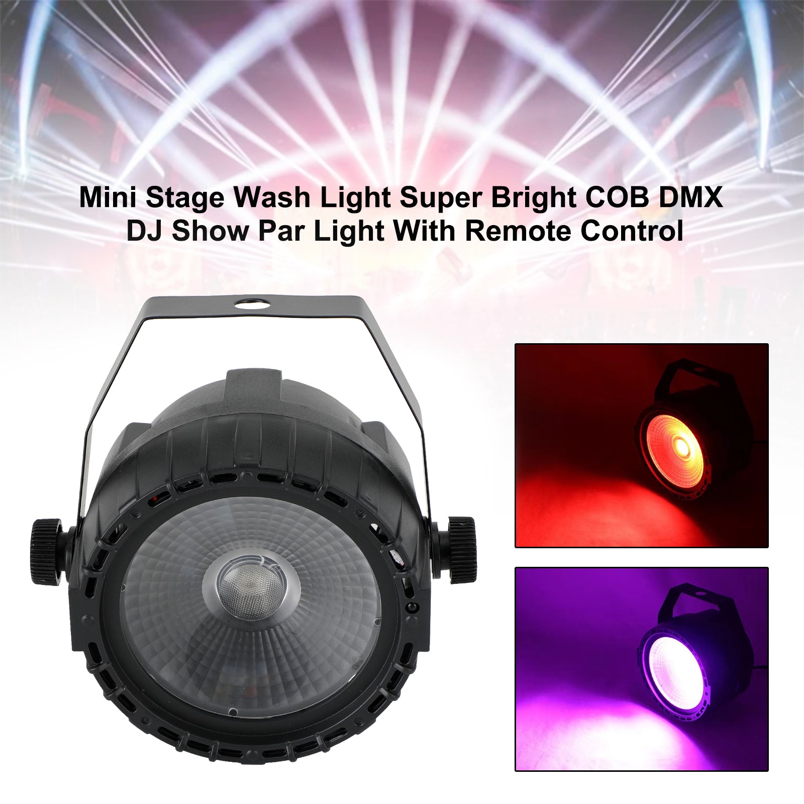 Mini Stage Wash Light Super Bright COB DMX DJ Show Par Light With Remote Control