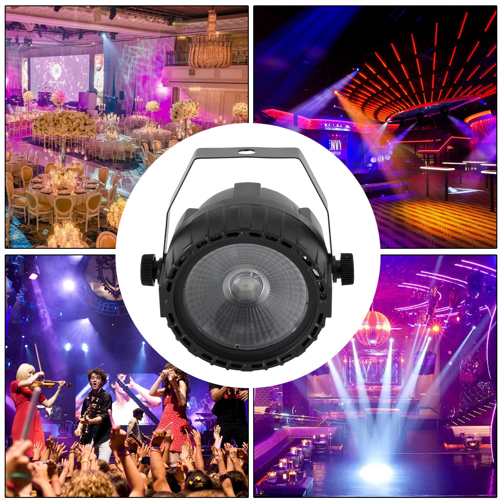 Mini Stage Wash Light Super Bright COB DMX DJ Show Par Light With Remote Control