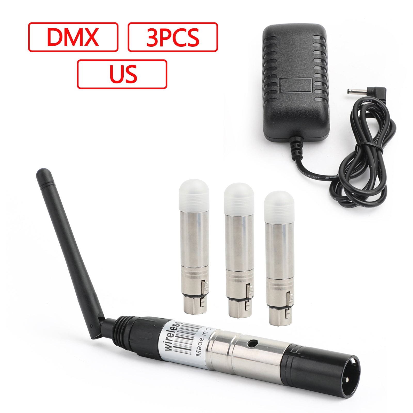 DMX512 Wireless Transmitter Receiver DMX Controller 2.4G Stage Lighting US