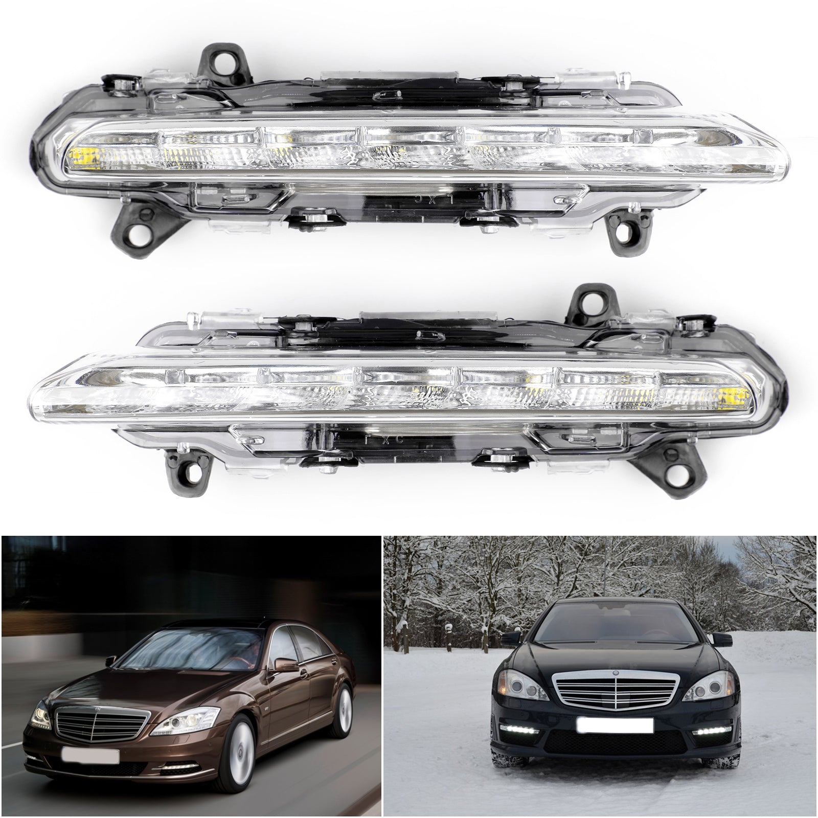 Right LED DRL Daytime Running Fog Light For MERCEDES S-Class Benz W221 S350