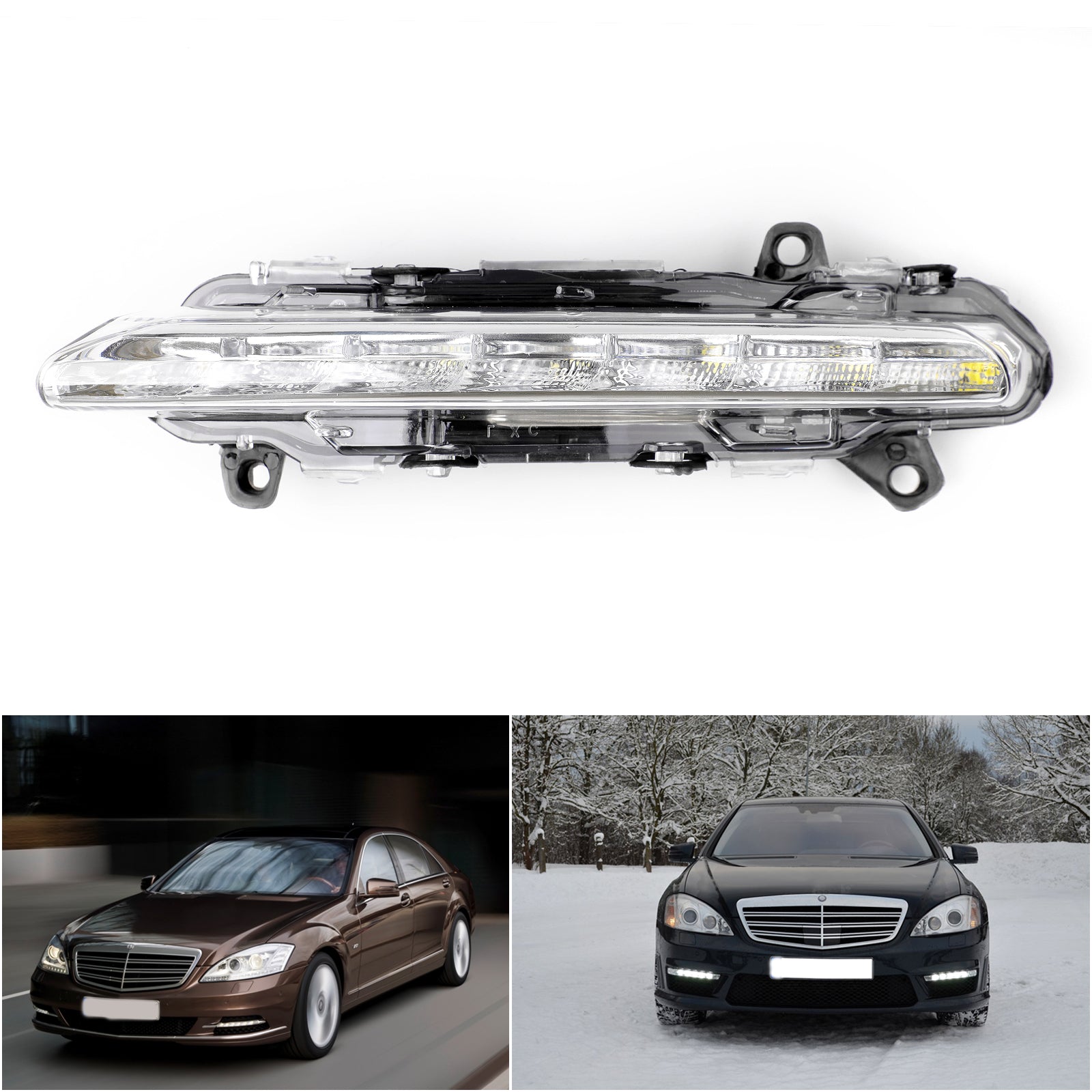 1PCS LED DRL Daytime Running Fog Light Left OR Right For MERCEDES S-Class W221 Generic