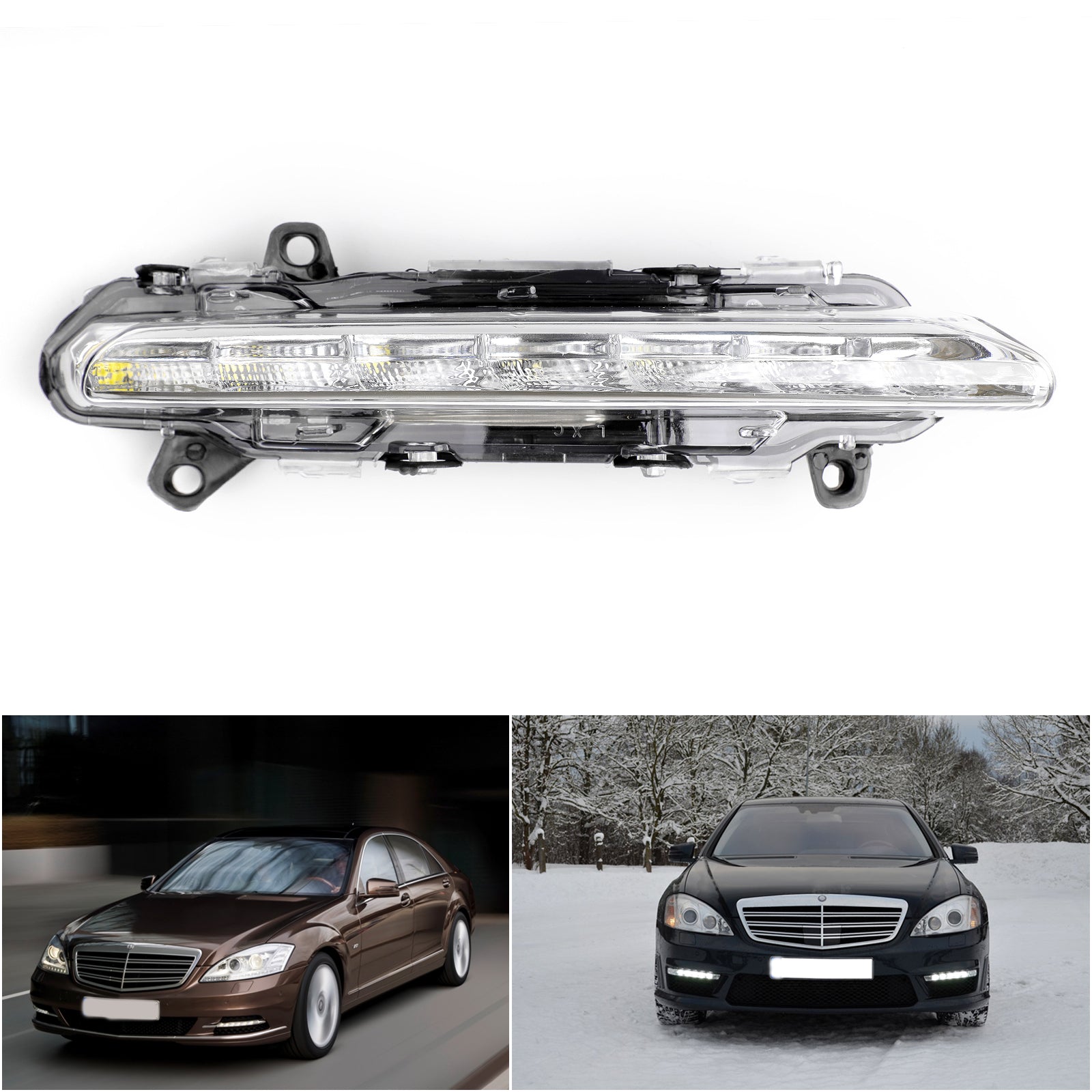 1PCS LED DRL Daytime Running Fog Light Left OR Right For MERCEDES S-Class W221 Generic