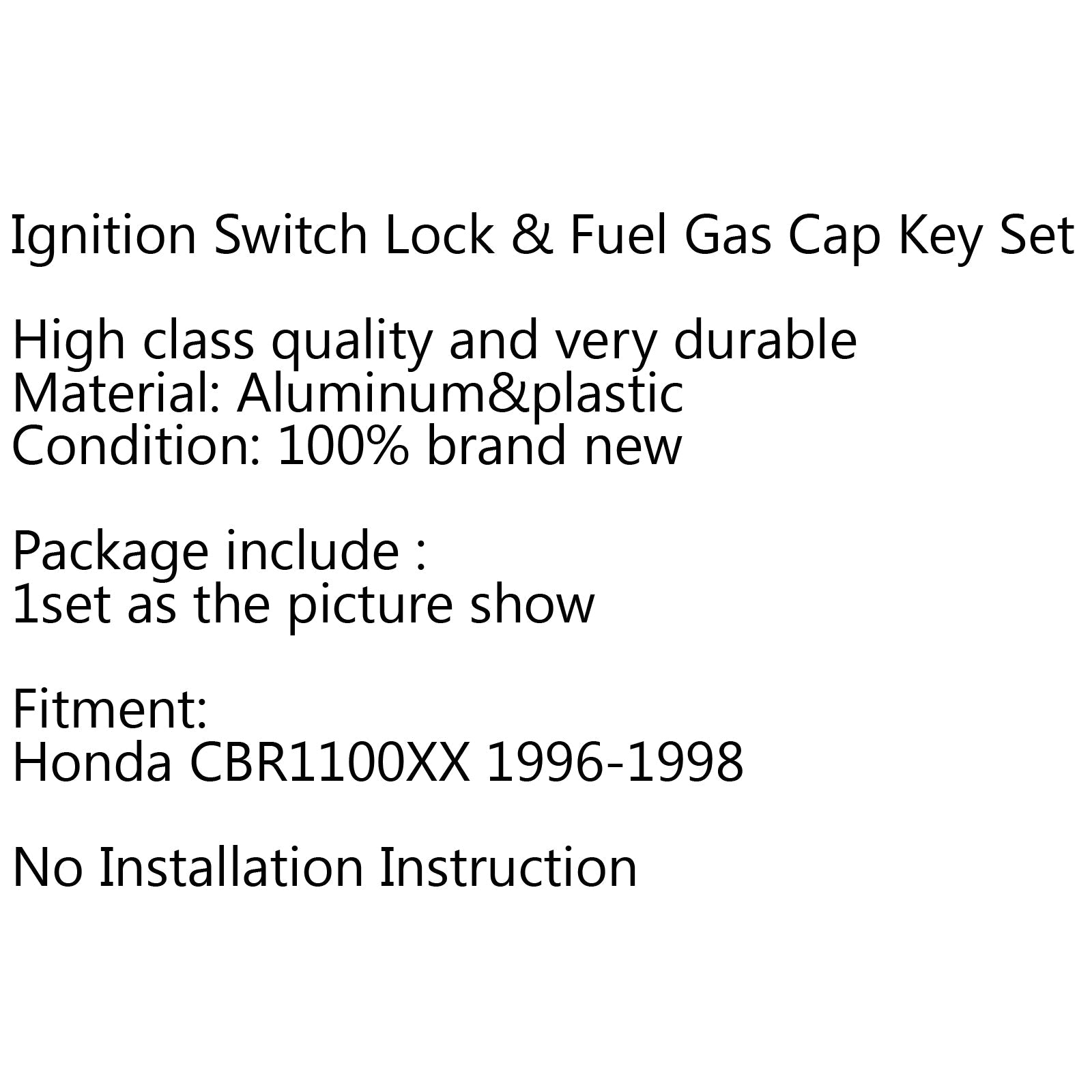 Ignition Switch Lock & Fuel Gas Cap Key Set For Honda CBR11XX 1996-1998 1997