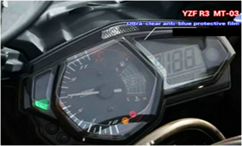 غشاء حماية من الخدوش العنقودية واقي شاشة مناسب لـ Yamaha YZF R3 MT-03 15-16 Generic
