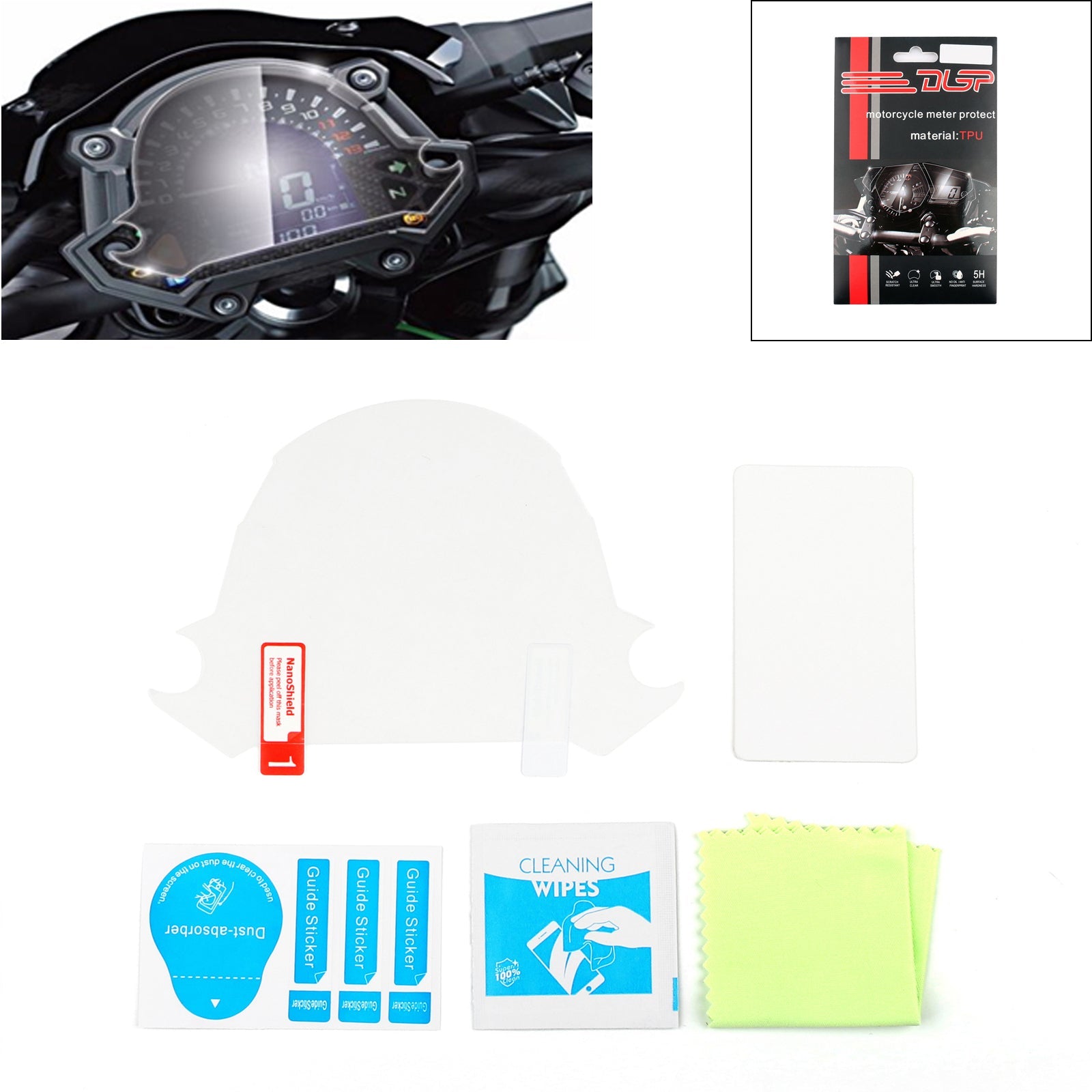 Cluster Scratch Protection Film Blu-ray Protector for Kawasaki Z900 Z650 2017