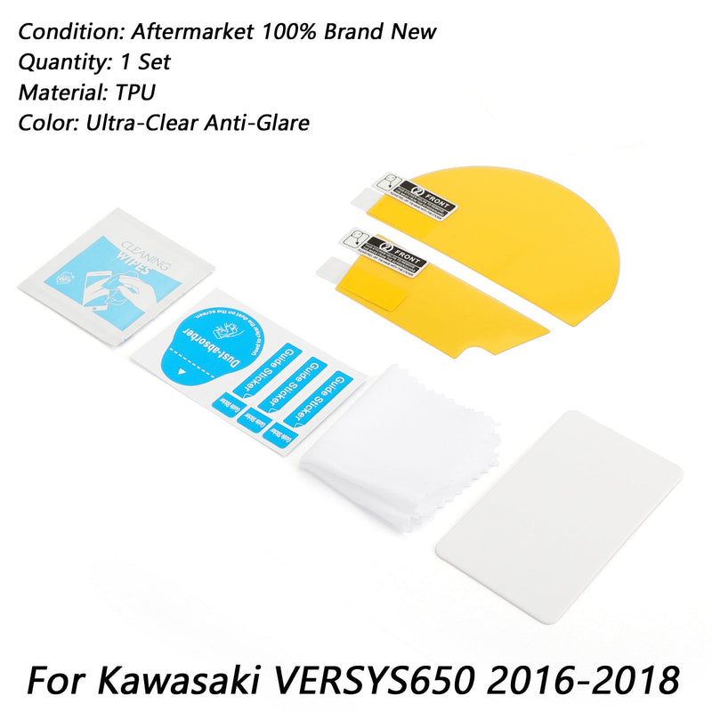 واقي شاشة لوحة القيادة للخدش العنقودي لـ Kawasaki VERSYS650 2016-2018 Generic