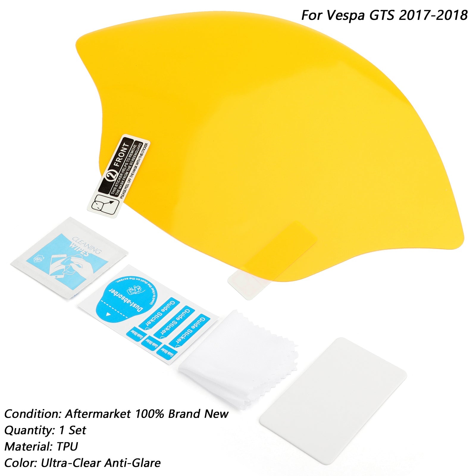 Protectores de pantalla ultra claros para salpicadero de motocicleta para Vespa GTS 2017-2018 genérico